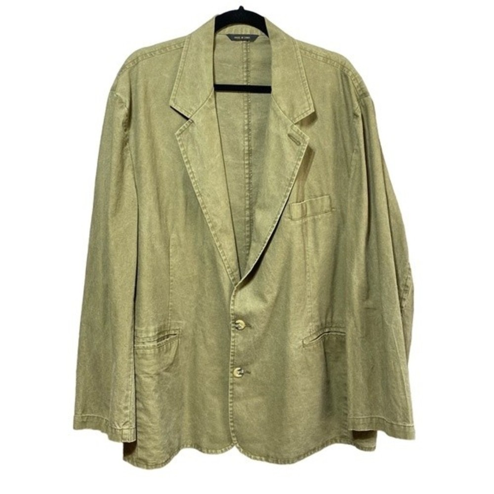 Members Only- Olive Green 100% Cotton Vintage Blazer Sport Jacket- Sz. 46R